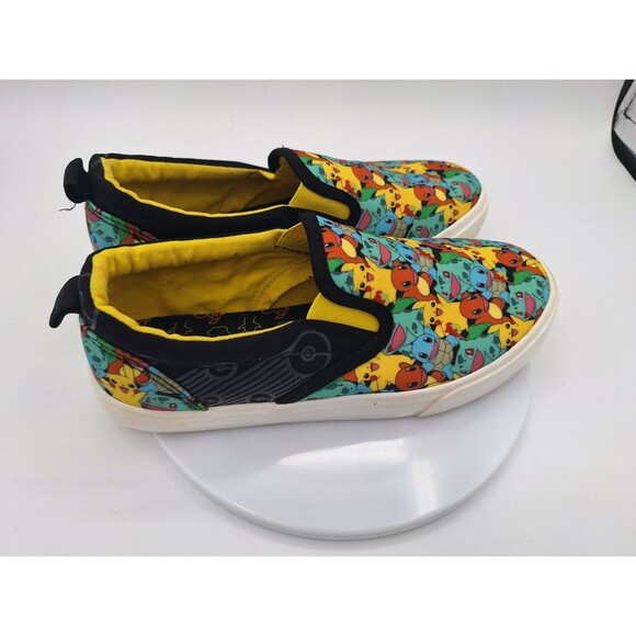 NEW GroundUP Pokemon PIKACHU Slip-On Canvas Sneaker Shoes Unisex Big Kids Size 5 - Picture 5 of 8